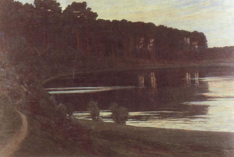 Walter Leistikow Sundown at Lake Grunewald